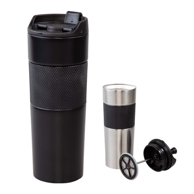 6104 - French Press Çelik Termos - 450 ML - Görsel 3