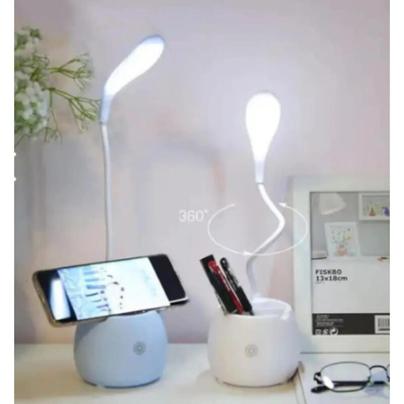 8261 - Halka LED USB Şarjlı Masa Lambası - Görsel 2