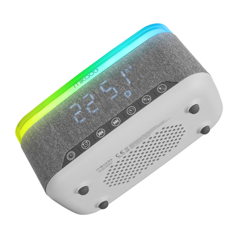 8023 - Gece Lambası Özellikli Alarmlı Saat Speaker - Görsel 7