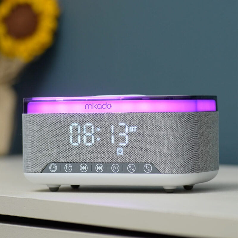 8023 - Gece Lambası Özellikli Alarmlı Saat Speaker