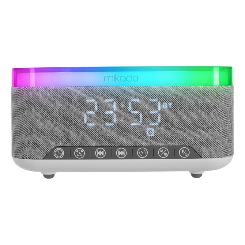 8023 - Gece Lambası Özellikli Alarmlı Saat Speaker - Görsel 9